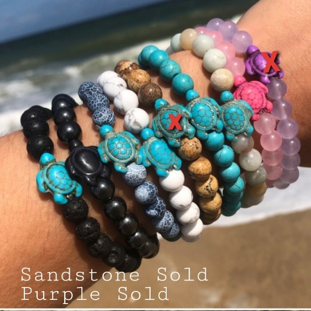 Genuine High Quality Stone Sea Turtle Bracelets